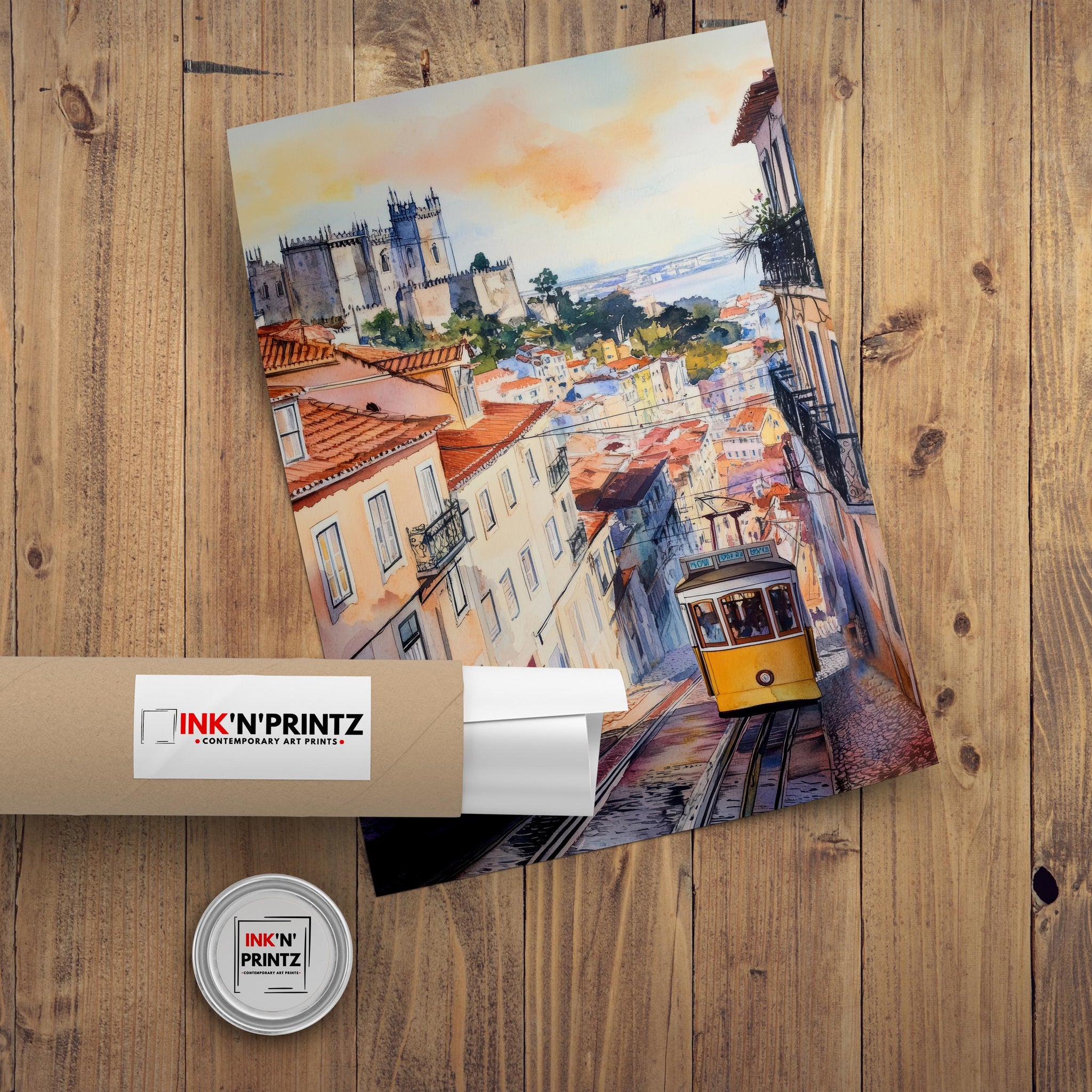 Porto Watercolor Painting Portugal City Art Porto Print Scenic Portugal Decor