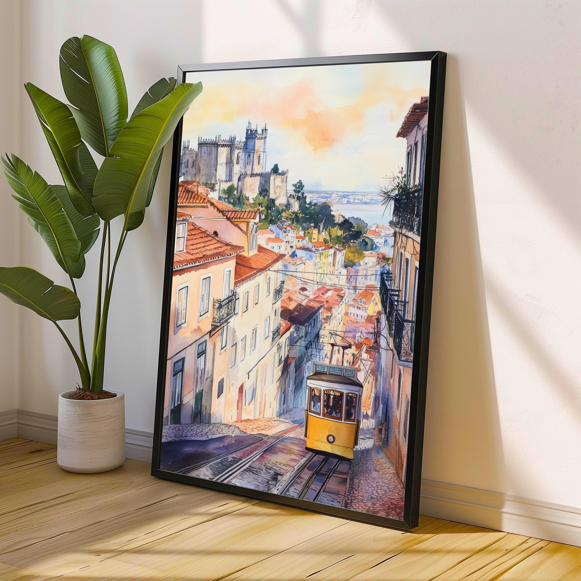 Porto Watercolor Painting Portugal City Art Porto Print Scenic Portugal Decor