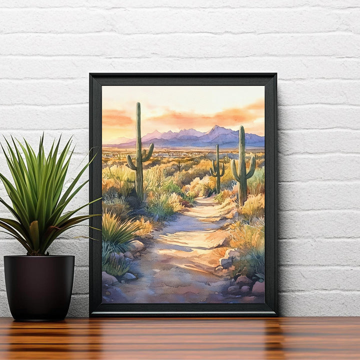 Scottsdale Arizona Watercolor Painting Desert Art Scottsdale Print Scenic Arizona Watercolor Decor