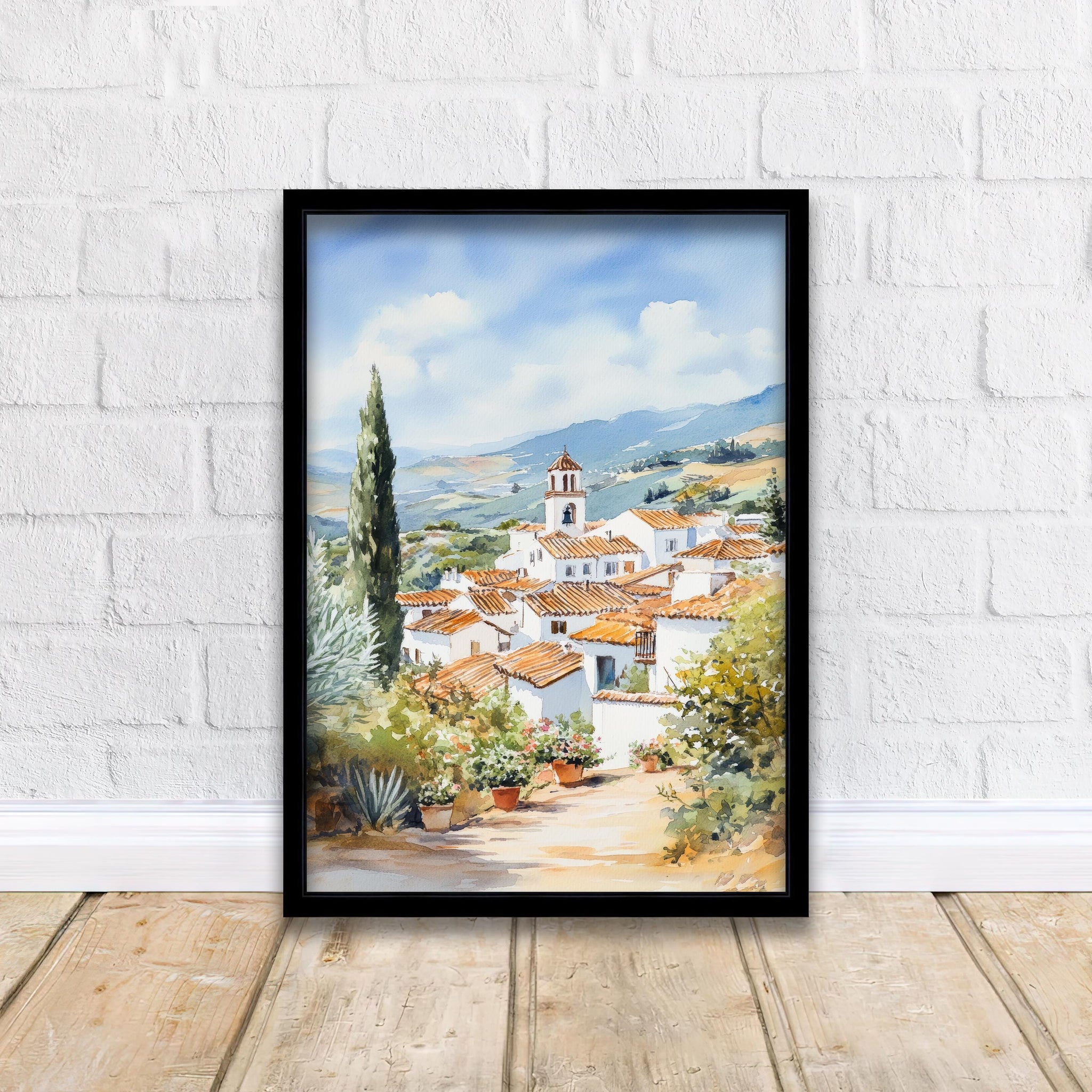 Andalucia Travel Poster Spain Landscape Art Andalucia Print Scenic Spanish Country Decor Iconic Alhambra Art