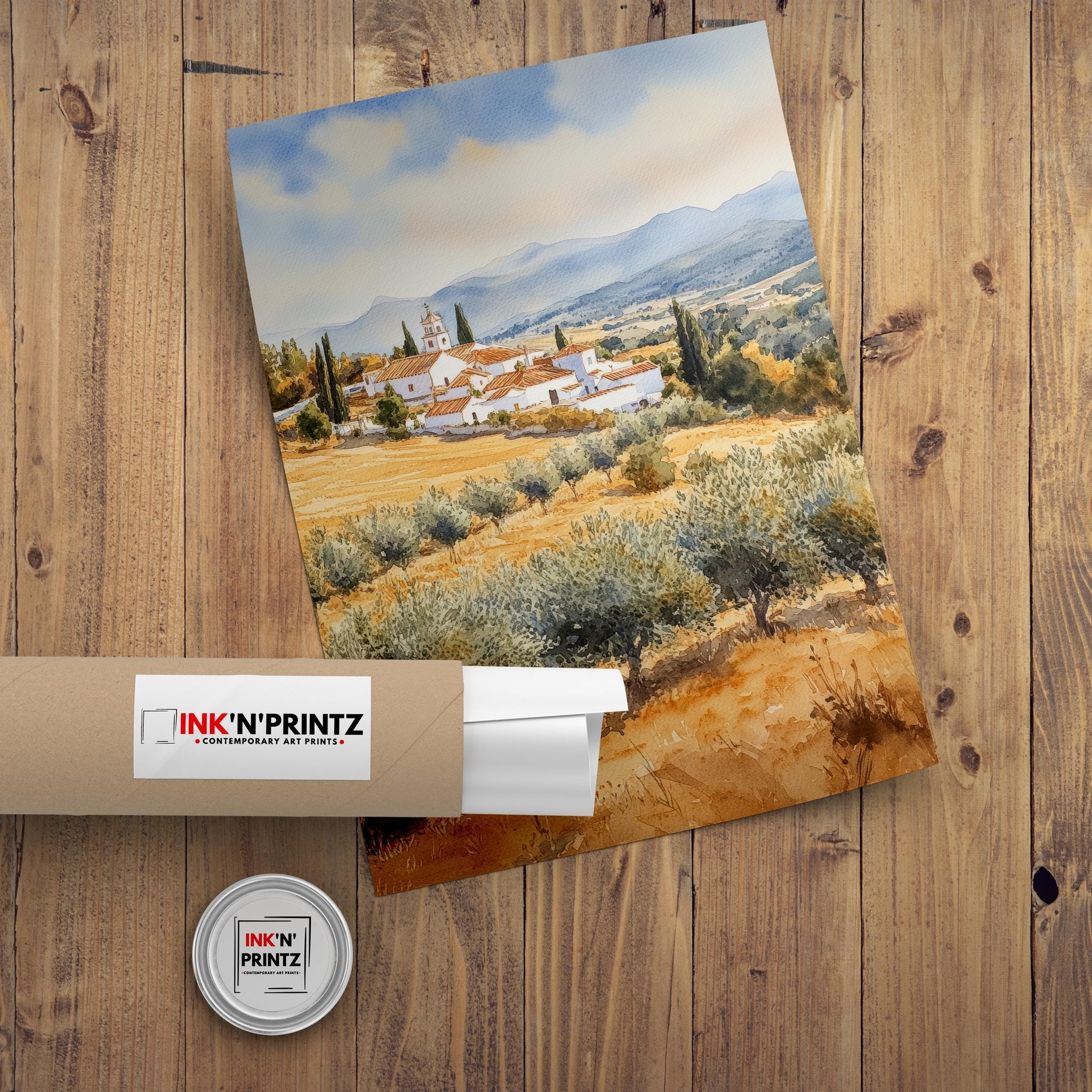 Andalucia Travel Poster Spain Landscape Art Andalucia Print Scenic Spanish Country Decor Iconic Alhambra Art