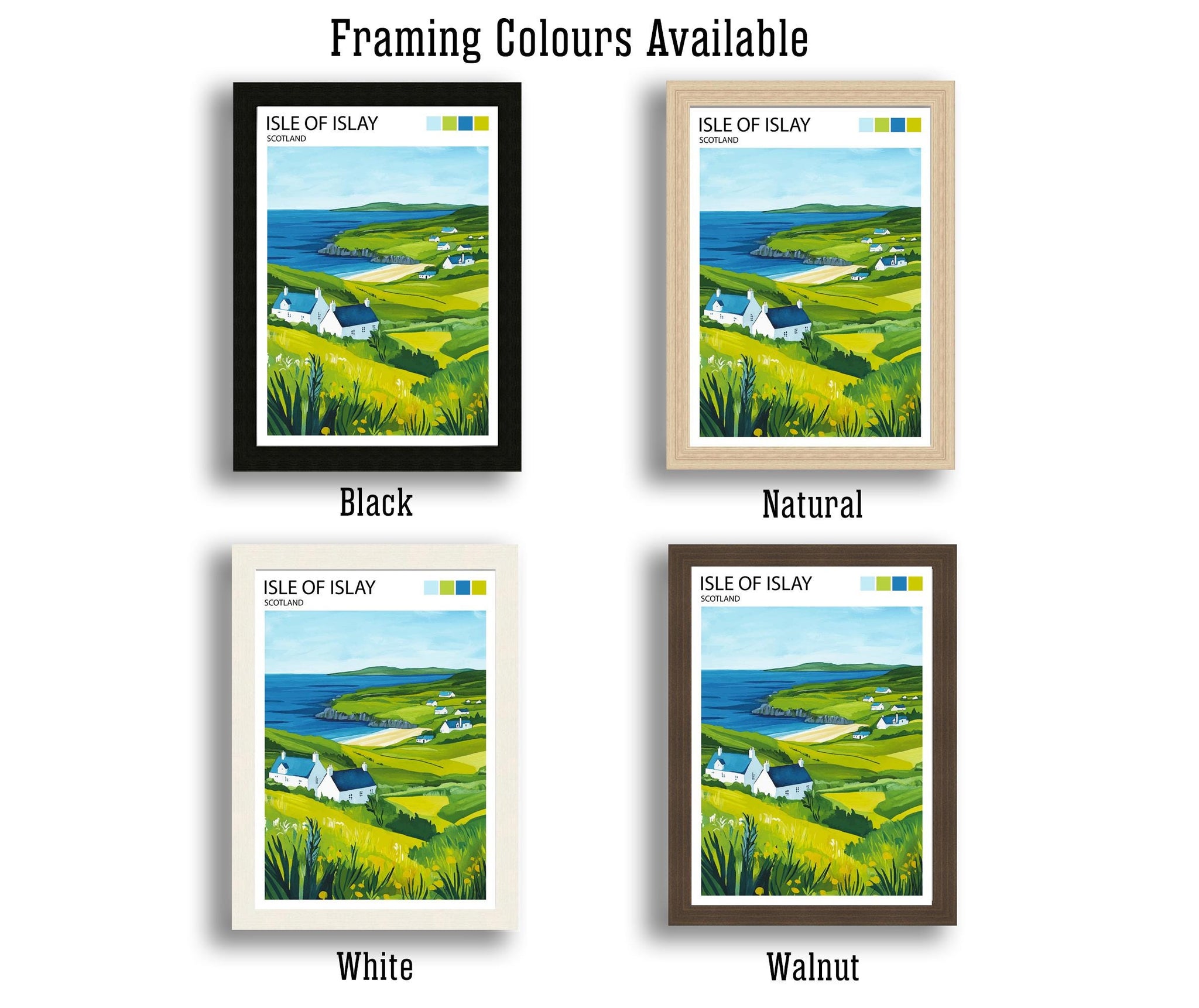Isle of Islay Travel Poster Scottish Island Art Islay Print Scenic Scottish Coastal Decor