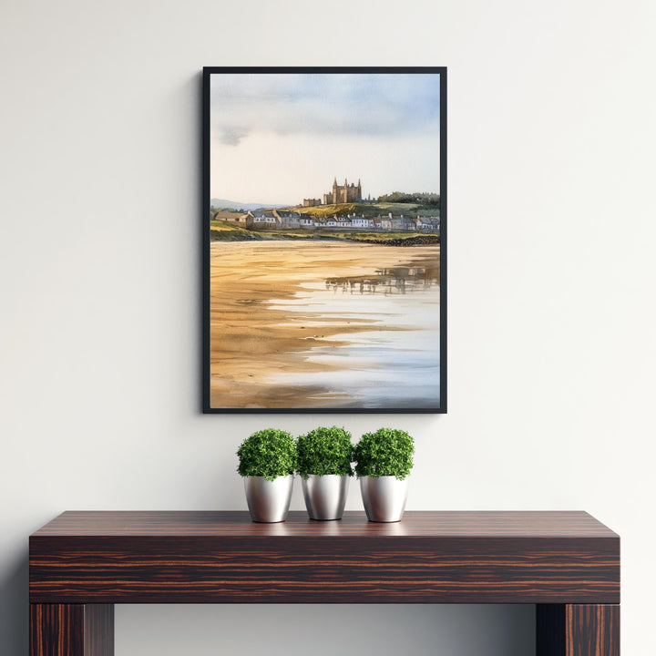 St Andrews Fife Watercolor Painting Scotland Coastal Art St Andrews Print Scenic Seaside Decor Gift for Scotland Lovers