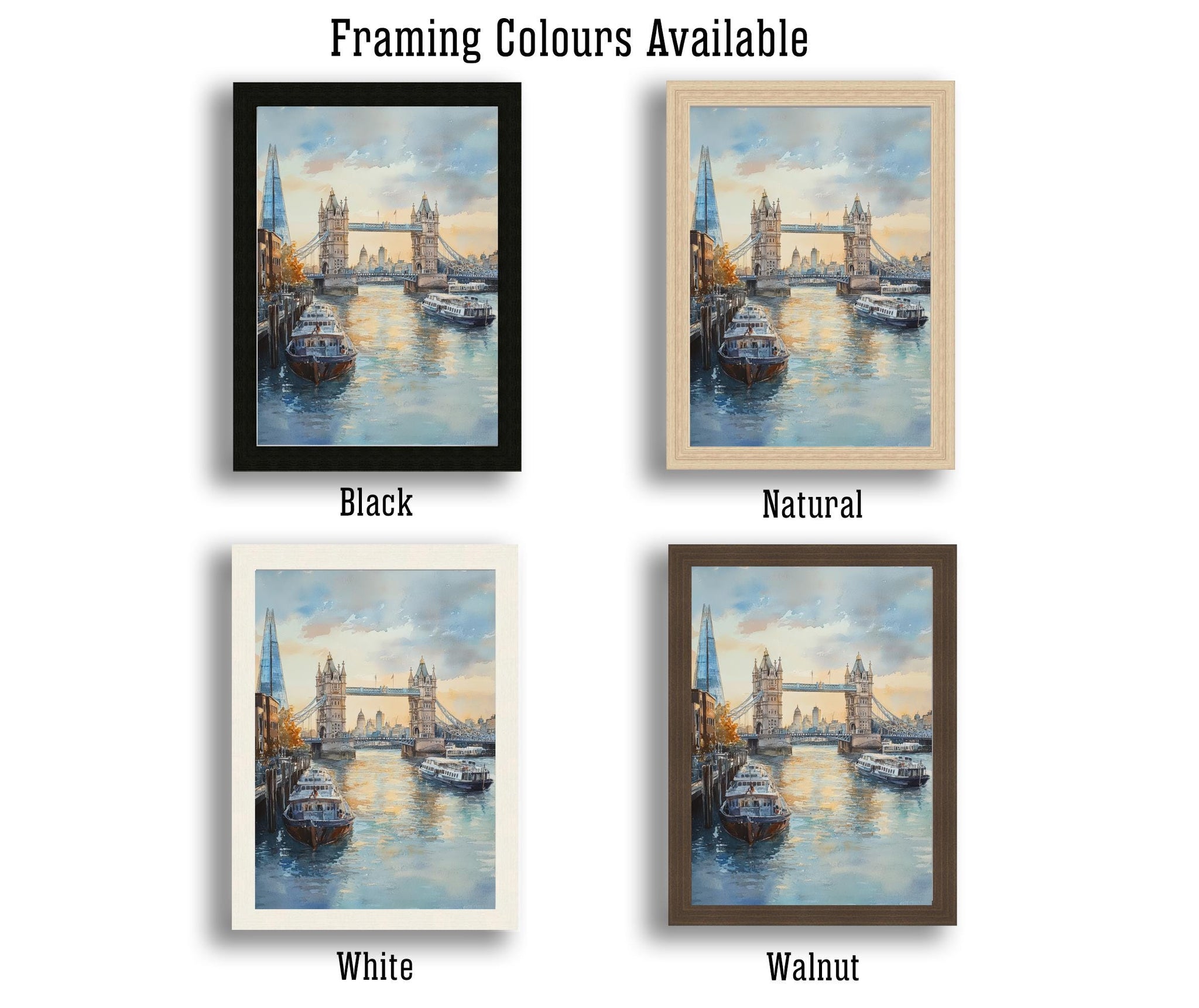 London Watercolor Painting UK City Art London Print Scenic Cityscape Decor Gift for London Lovers