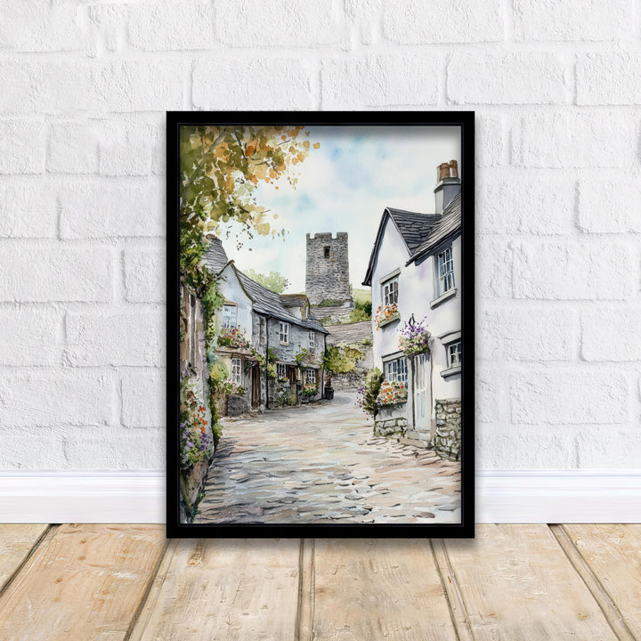 Cartmel Village Lake District Watercolor Painting Cartmel Print Scenic Village Decor Gift for Lake District Lovers
