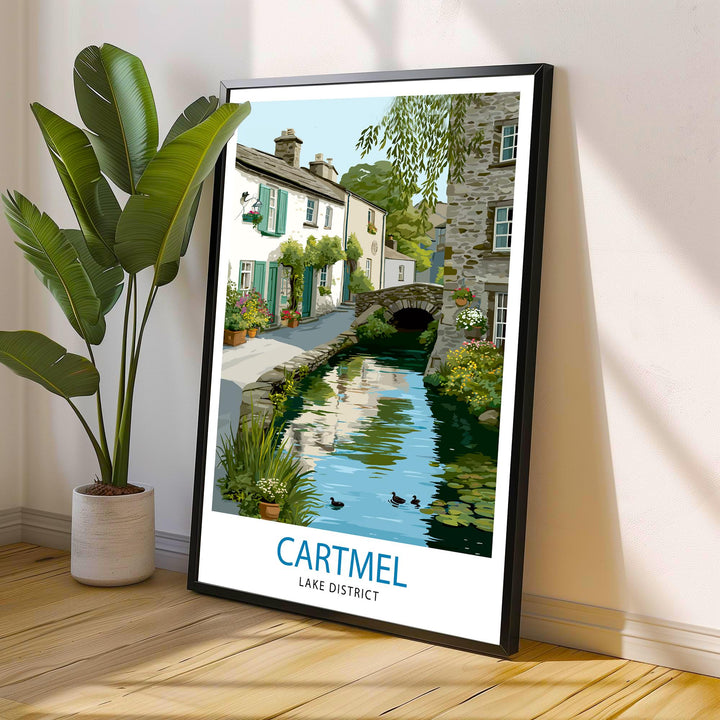 Cartmel Village Lake District Watercolor Painting Cartmel Print Scenic Village Decor Gift for Lake District Lovers