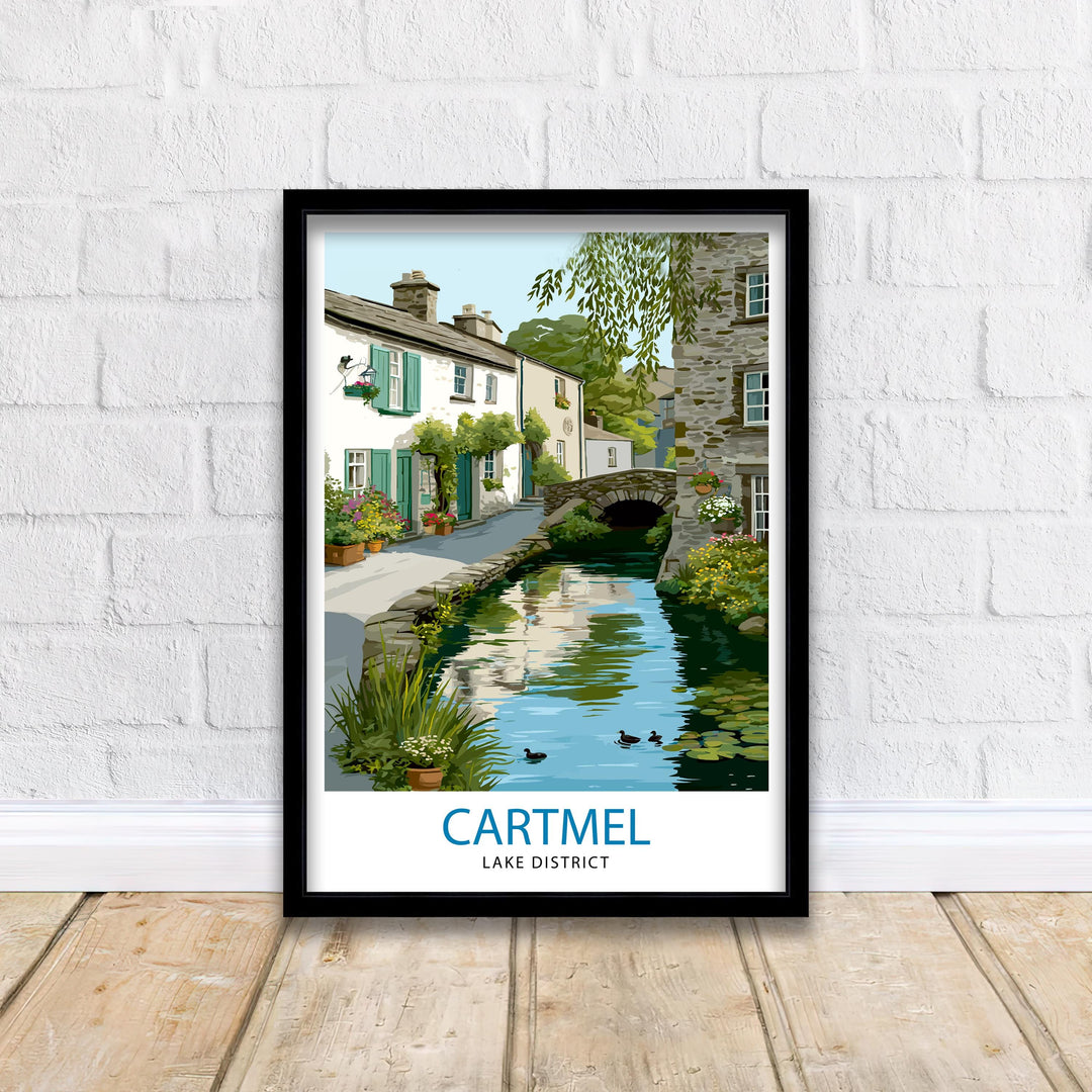 Cartmel Village Lake District Watercolor Painting Cartmel Print Scenic Village Decor Gift for Lake District Lovers