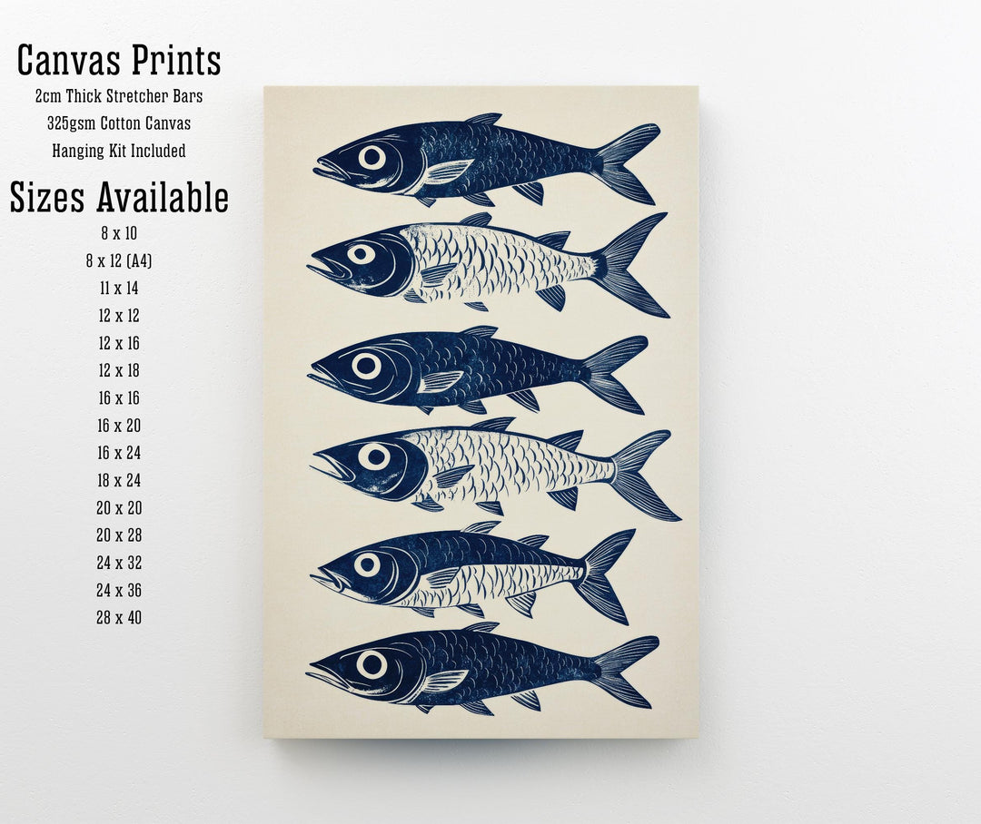Mackerel Kitchen Poster Vintage Fish Art Print Coastal Kitchen Decor Nautical Wall Art for Cozy Homes and Seafood Lover Inspired Spaces