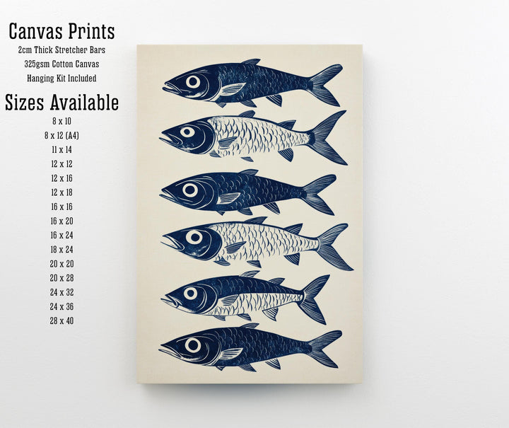 Mackerel Kitchen Poster Vintage Fish Art Print Coastal Kitchen Decor Nautical Wall Art for Cozy Homes and Seafood Lover Inspired Spaces