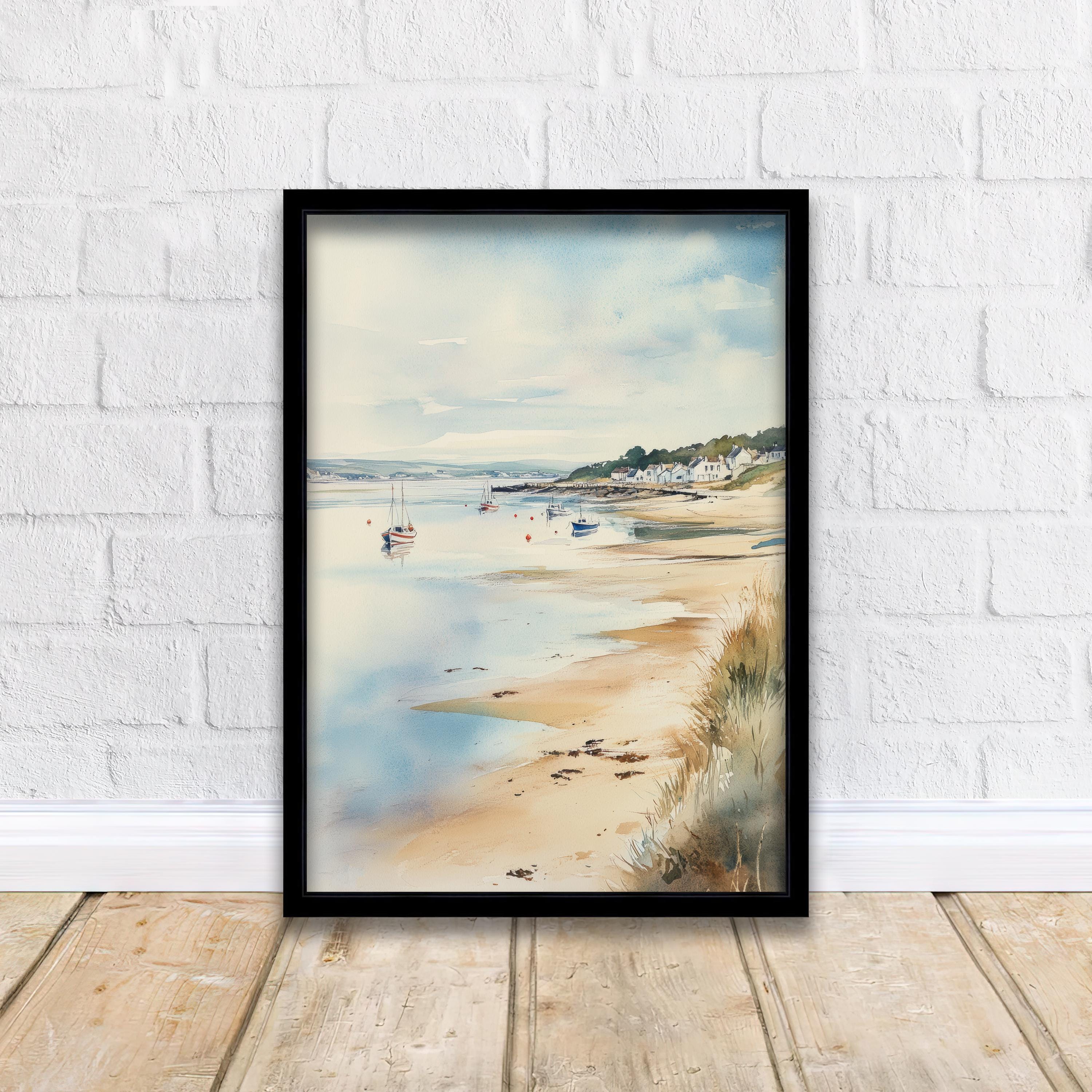 Hayle Watercolor Painting Cornwall Coastal Art Hayle Print Scenic Seaside Decor