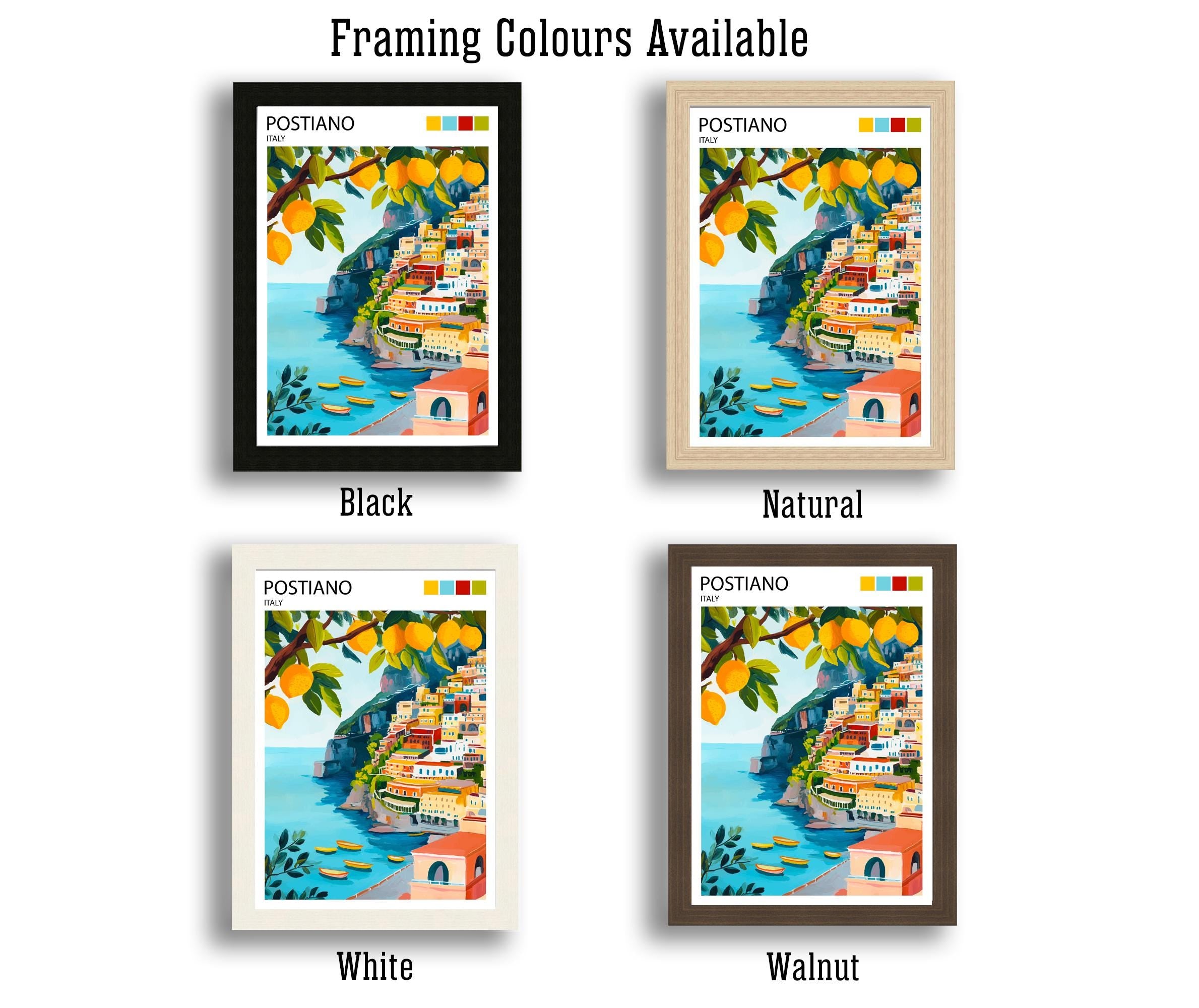 Positano Italy Travel Poster Amalfi Coast Art Positano Print Scenic Mediterranean Decor