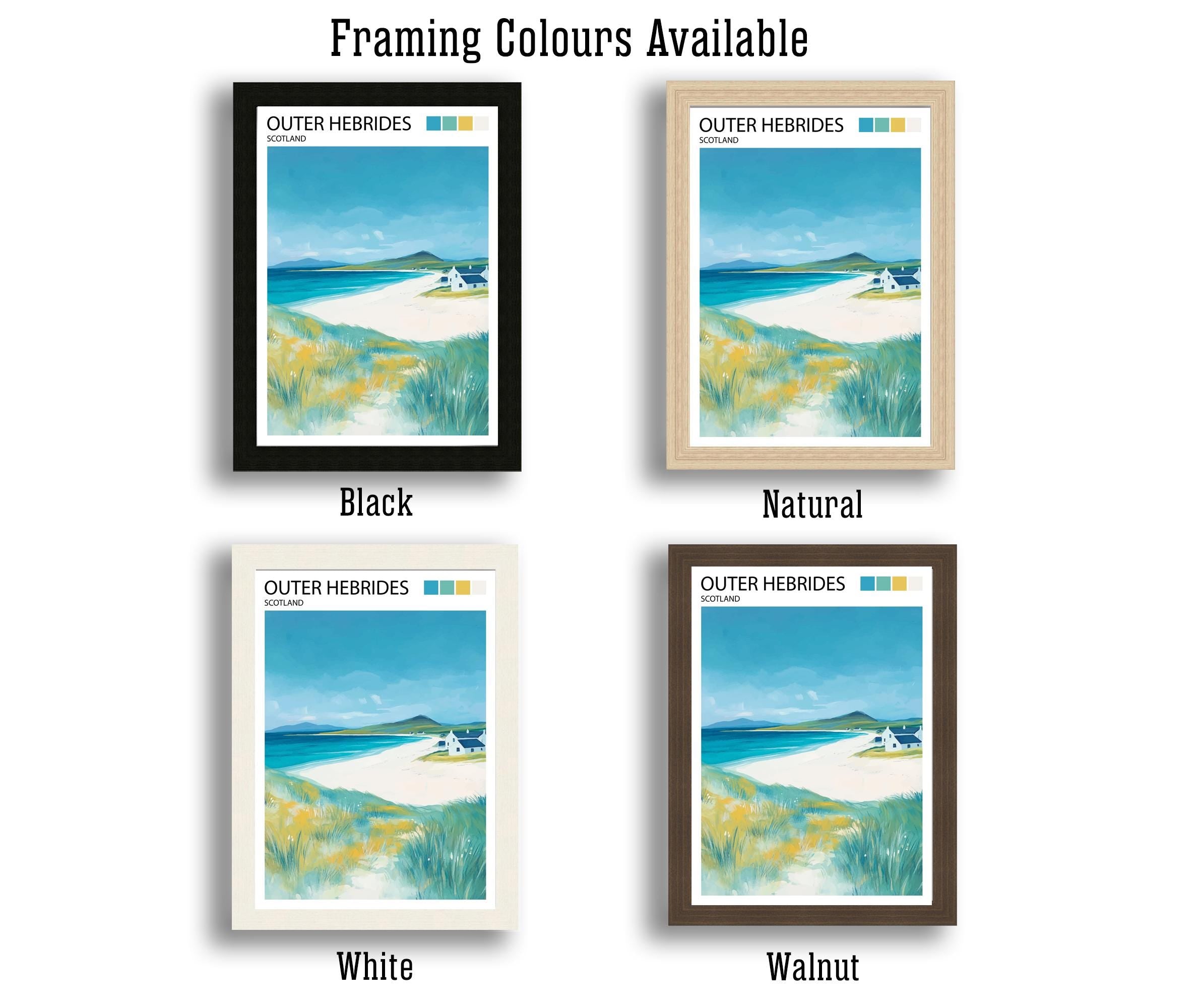 Outer Hebrides Travel Poster Scottish Islands Art Outer Hebrides Print Scenic Scottish Coast Decor