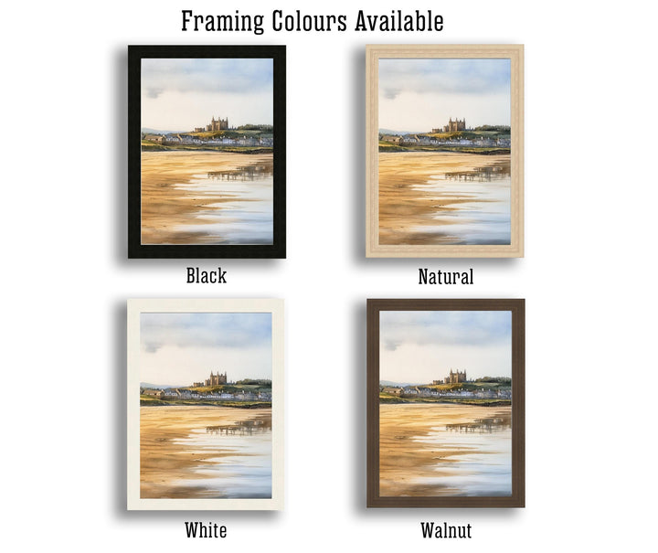 St Andrews Fife Watercolor Painting Scotland Coastal Art St Andrews Print Scenic Seaside Decor Gift for Scotland Lovers