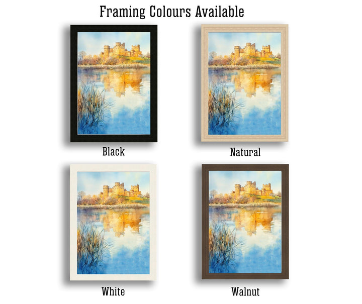 Alnwick Castle Watercolor Painting UK Castle Art Alnwick Print Scenic Medieval Castle Decor