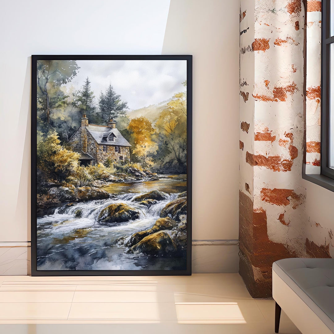 Betws-y-Coed Travel Poster North Wales Village Art Betws-y-Coed Print Scenic Mountain Village Decor Gift for Wales Lovers