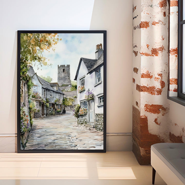 Cartmel Village Lake District Watercolor Painting Cartmel Print Scenic Village Decor Gift for Lake District Lovers