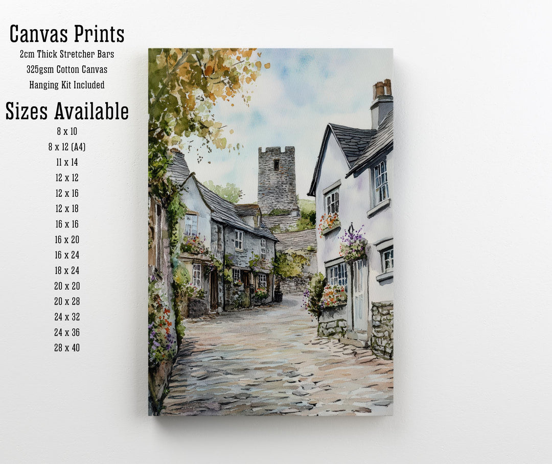 Cartmel Village Lake District Watercolor Painting Cartmel Print Scenic Village Decor Gift for Lake District Lovers