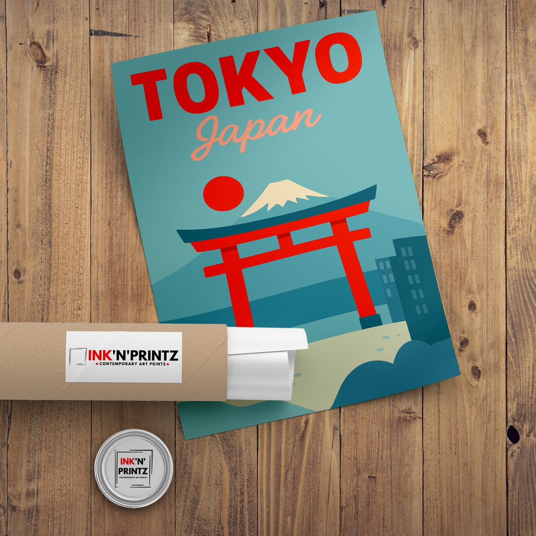 Tokyo Vintage Travel Poster Tokyo Wall Art Tokyo Print Scenic Japanese City Art Gift for Japan Lovers Wanderlust Decor