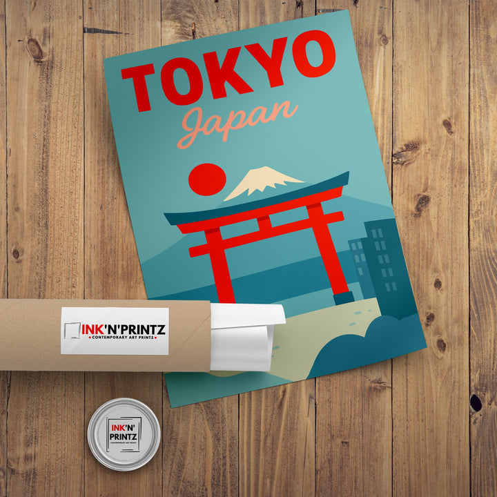 Tokyo Vintage Travel Poster Tokyo Wall Art Tokyo Print Scenic Japanese City Art Gift for Japan Lovers Wanderlust Decor