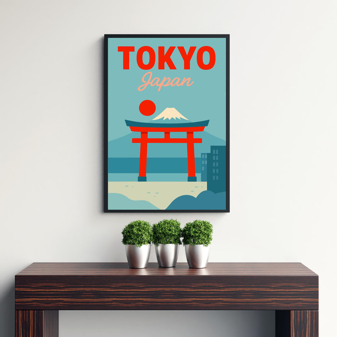 Tokyo Vintage Travel Poster Tokyo Wall Art Tokyo Print Scenic Japanese City Art Gift for Japan Lovers Wanderlust Decor