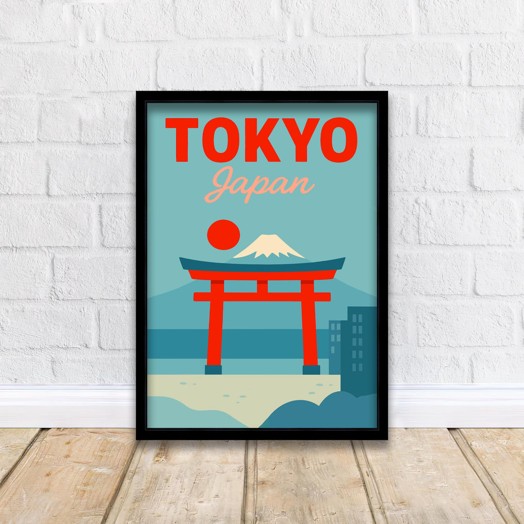 Tokyo Vintage Travel Poster Tokyo Wall Art Tokyo Print Scenic Japanese City Art Gift for Japan Lovers Wanderlust Decor