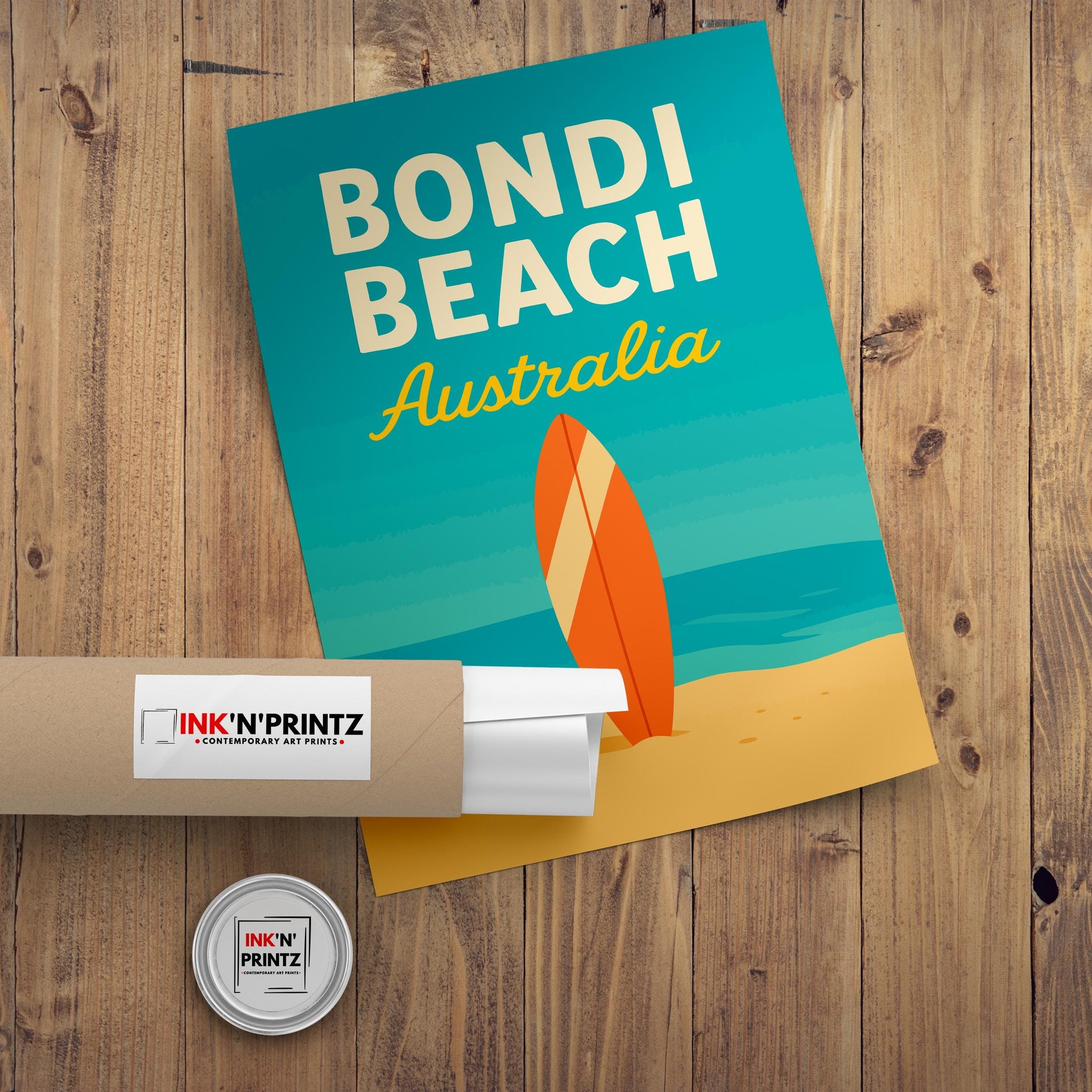 Bondi Beach Vintage Poster Australia Beach Art Bondi Print Scenic Coastal Decor Gift for Australia Lovers Wanderlust Decor
