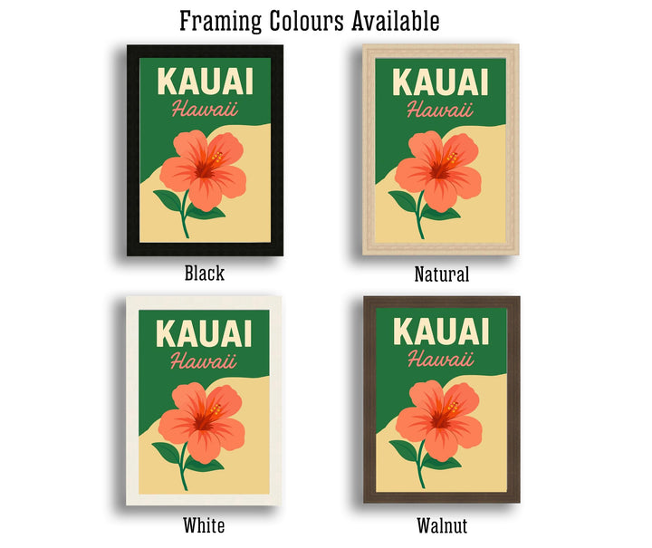 Kauai Vintage Poster Hawaii Beach Art Kauai Print Scenic Coastal Decor Gift for Hawaii Lovers Wanderlust Decor