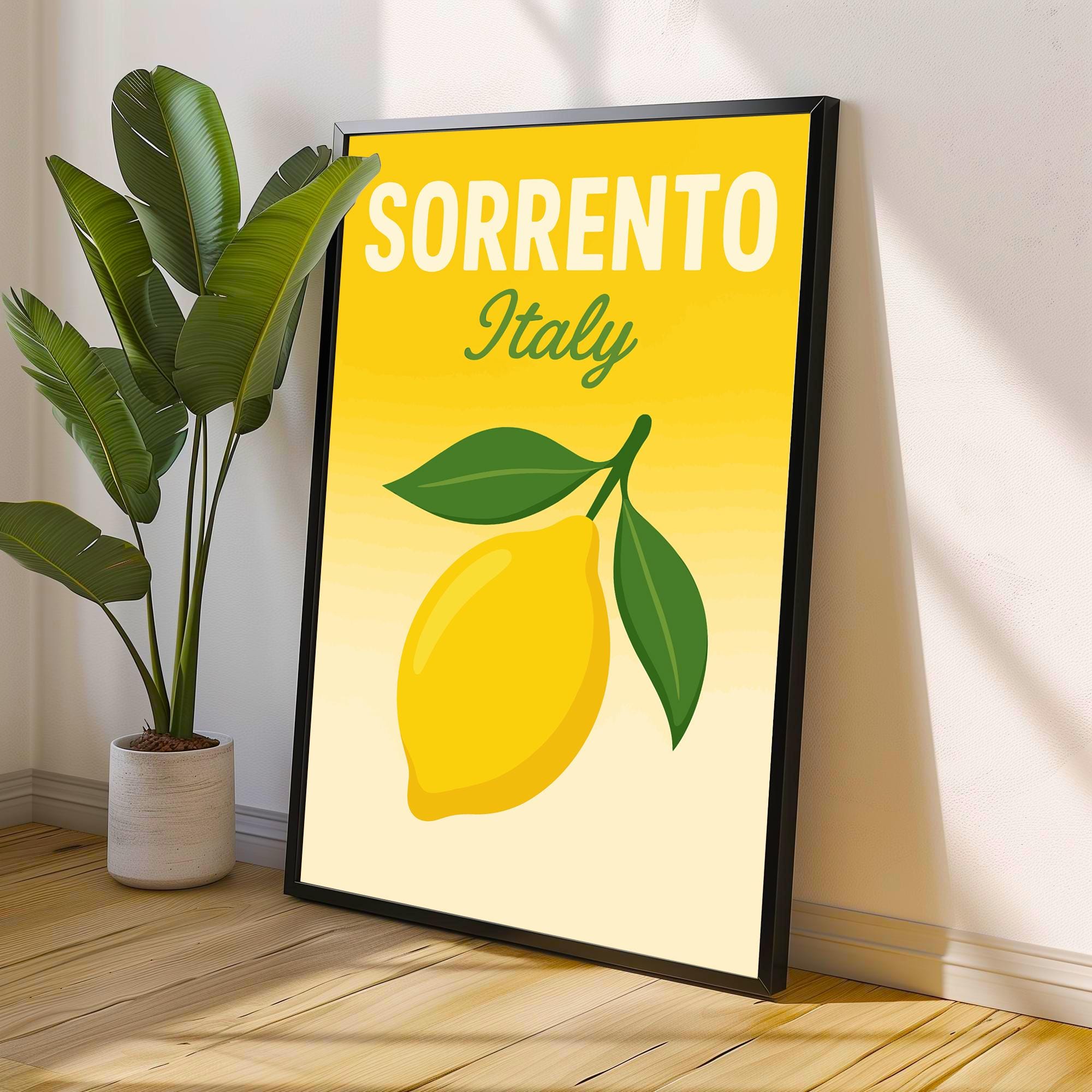 Sorrento Italy Vintage Travel Poster Sorrento Print Scenic Coastal Village Decor Gift for Italy Lovers Wanderlust Art