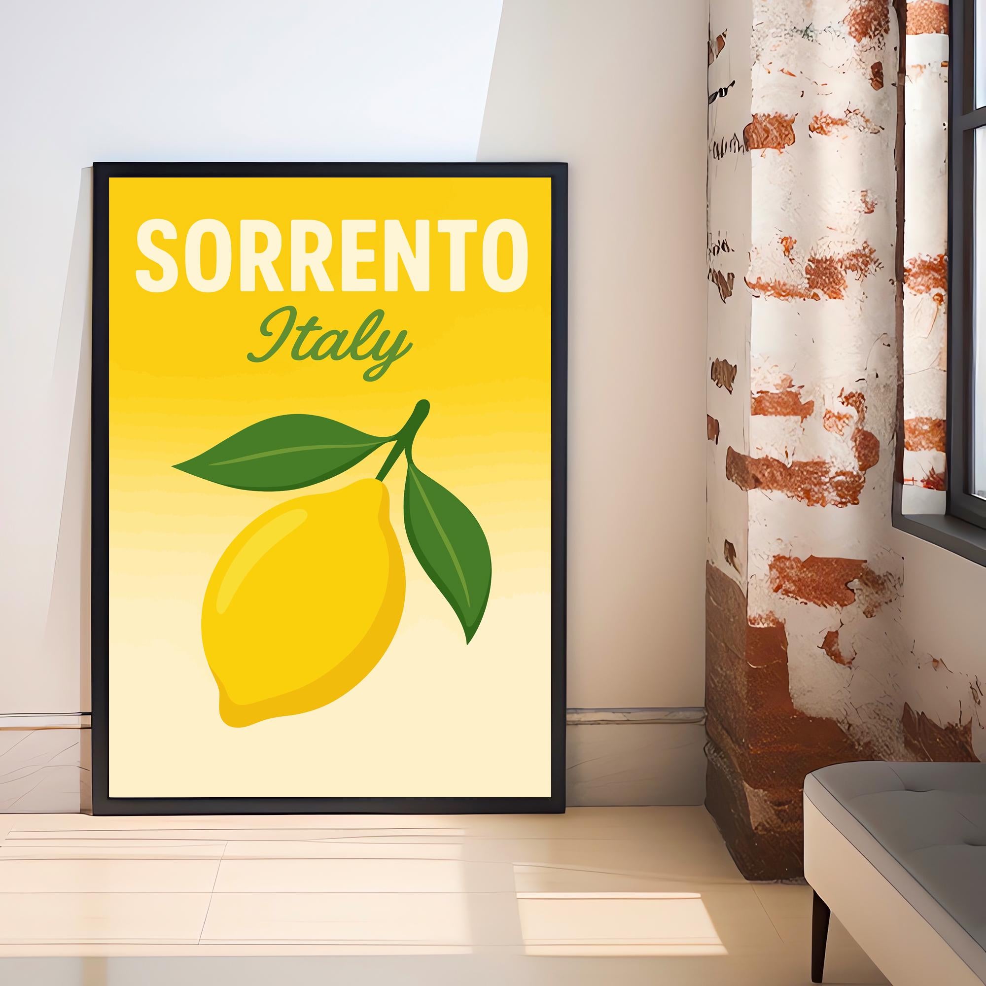 Sorrento Italy Vintage Travel Poster Sorrento Print Scenic Coastal Village Decor Gift for Italy Lovers Wanderlust Art