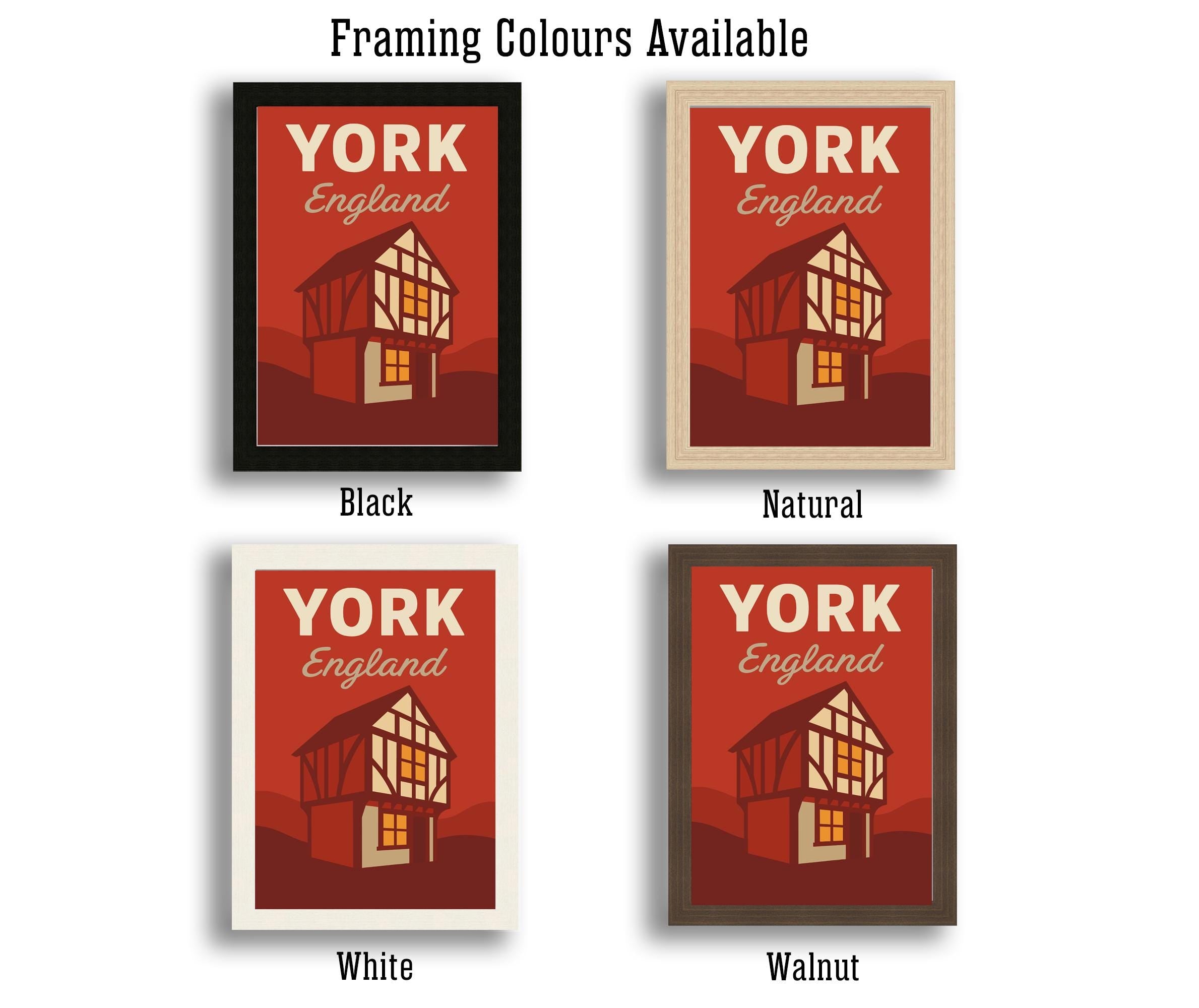 York England Vintage Travel Poster York Art Scenic City Decor York Print Historic England Gift for England Lovers Wanderlust