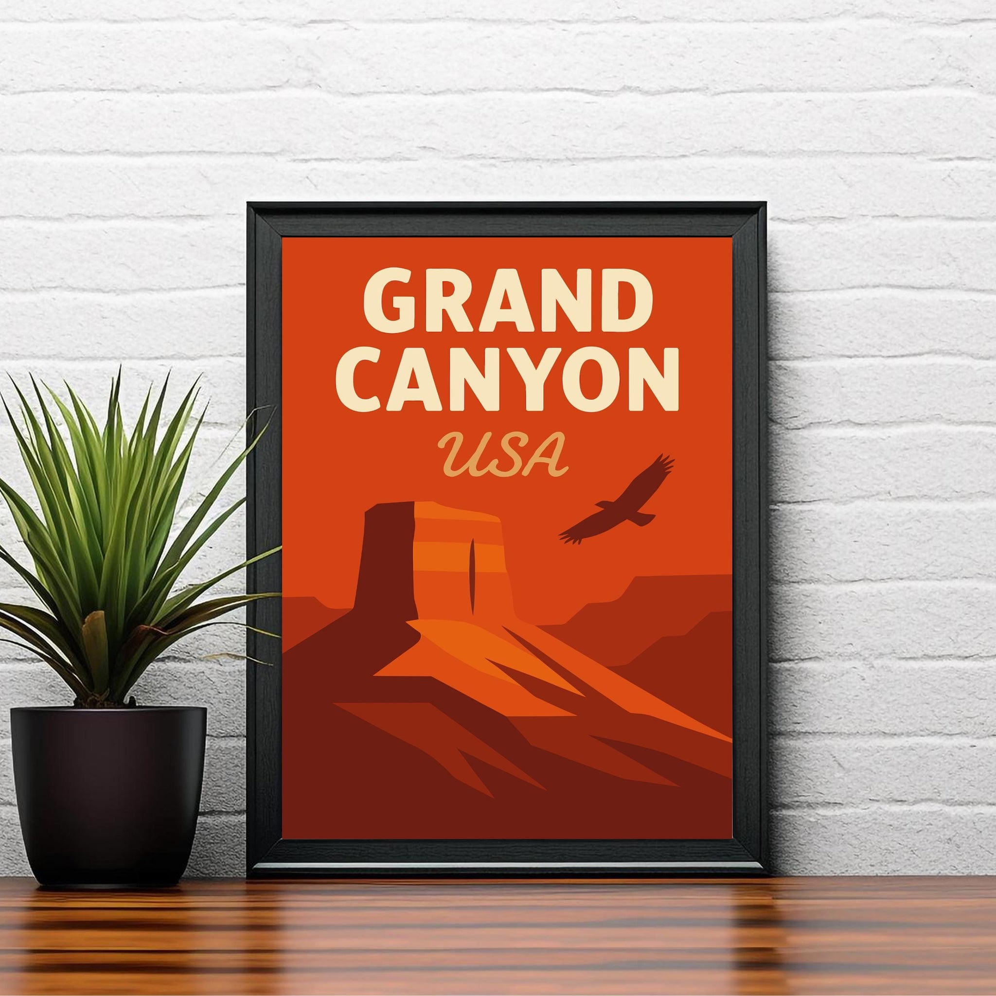 Grand Canyon Vintage Travel Poster Grand Canyon Art Grand Canyon Print Scenic Desert Decor Gift for Nature Lovers Wanderlust Art