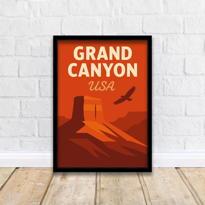 Grand Canyon Vintage Travel Poster Grand Canyon Art Grand Canyon Print Scenic Desert Decor Gift for Nature Lovers Wanderlust Art