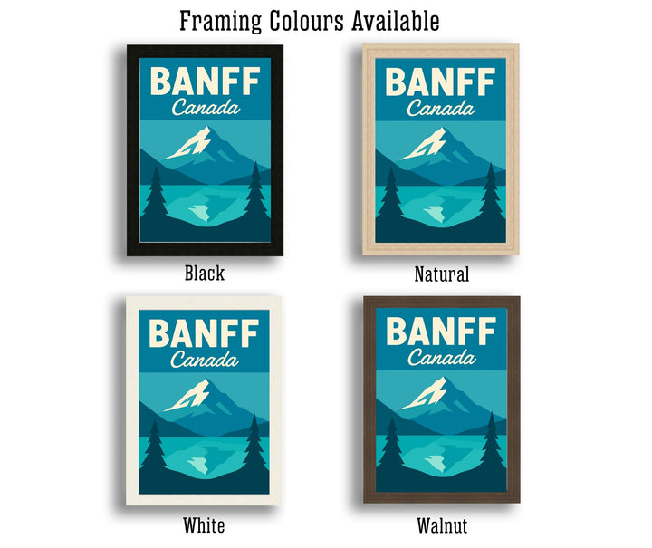 Banff Canada Vintage Travel Poster Banff Art Canadian Mountain Print Scenic Wilderness Decor Gift for Canada Lovers Wanderlust Art