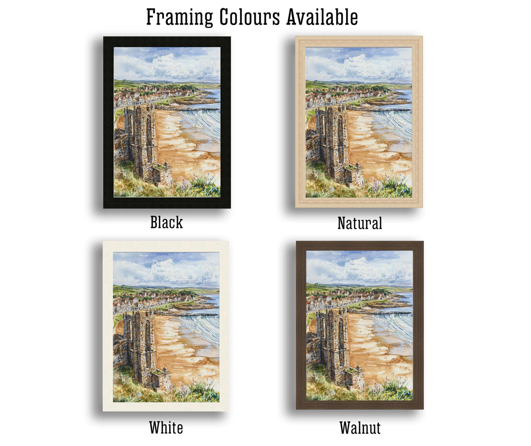 St Andrews Watercolor Painting The Home of Golf Art Scotland Print Old Course Decor Gift for Golfers