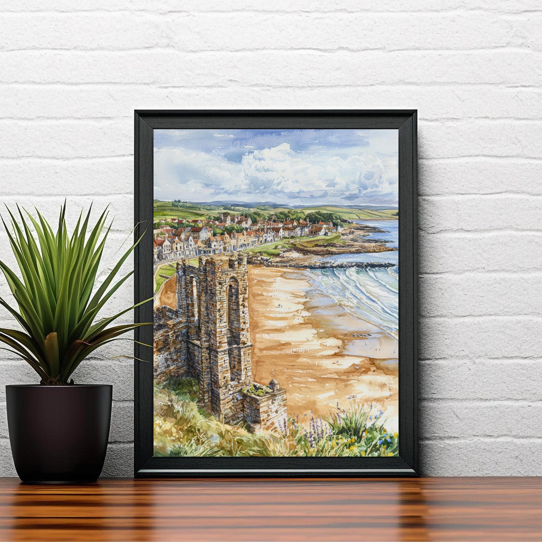 St Andrews Watercolor Painting The Home of Golf Art Scotland Print Old Course Decor Gift for Golfers
