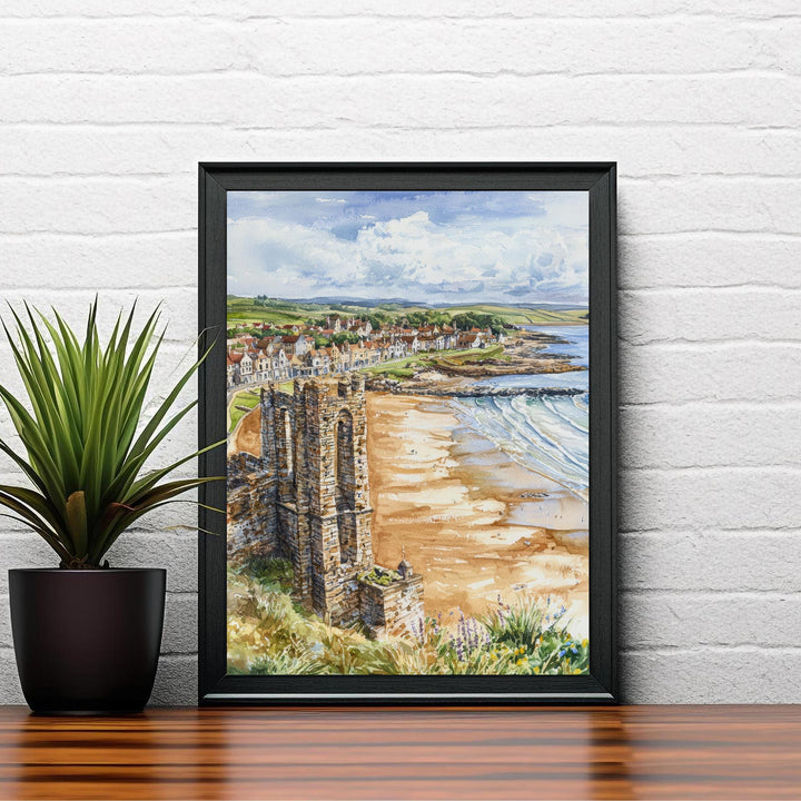 St Andrews Watercolor Painting The Home of Golf Art Scotland Print Old Course Decor Gift for Golfers