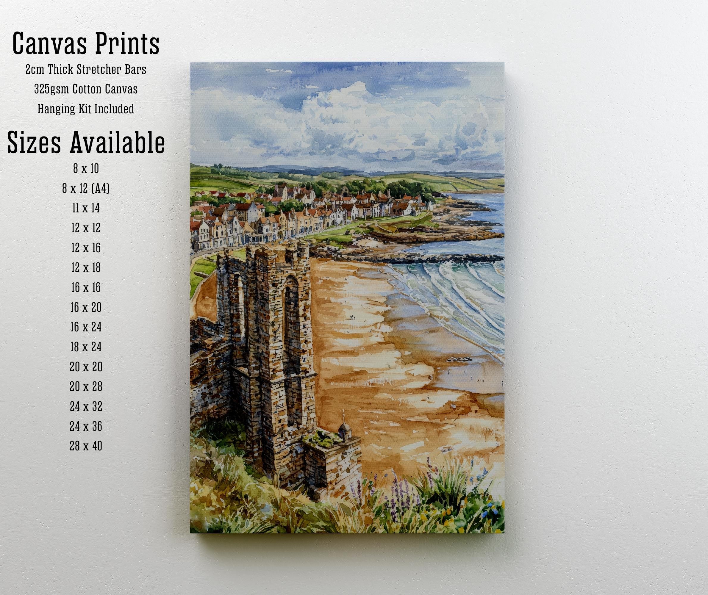 St Andrews Watercolor Painting The Home of Golf Art Scotland Print Old Course Decor Gift for Golfers