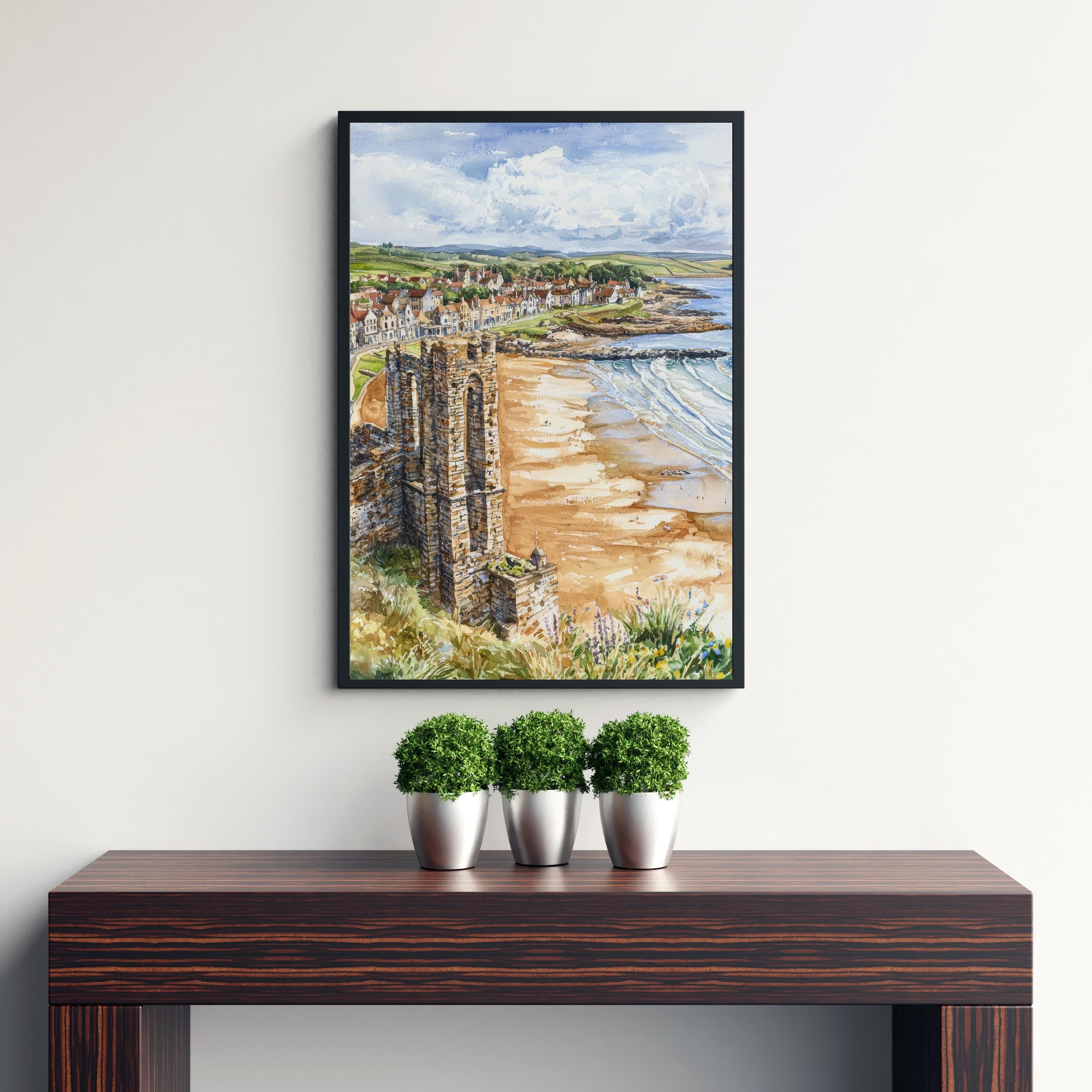 St Andrews Watercolor Painting The Home of Golf Art Scotland Print Old Course Decor Gift for Golfers