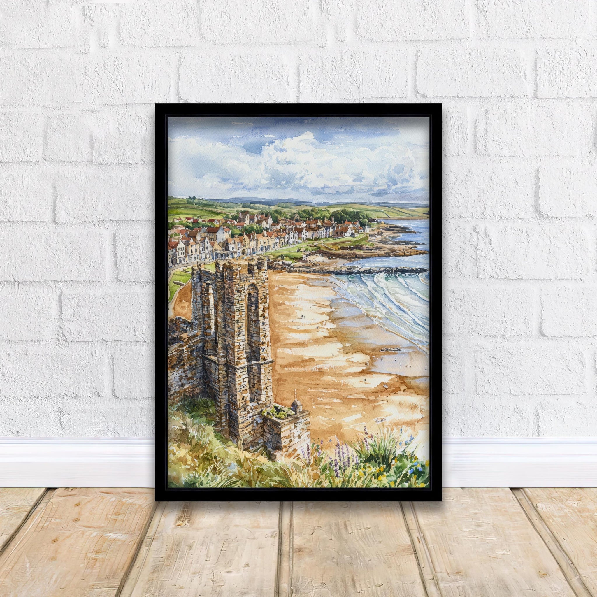 St Andrews Watercolor Painting The Home of Golf Art Scotland Print Old Course Decor Gift for Golfers