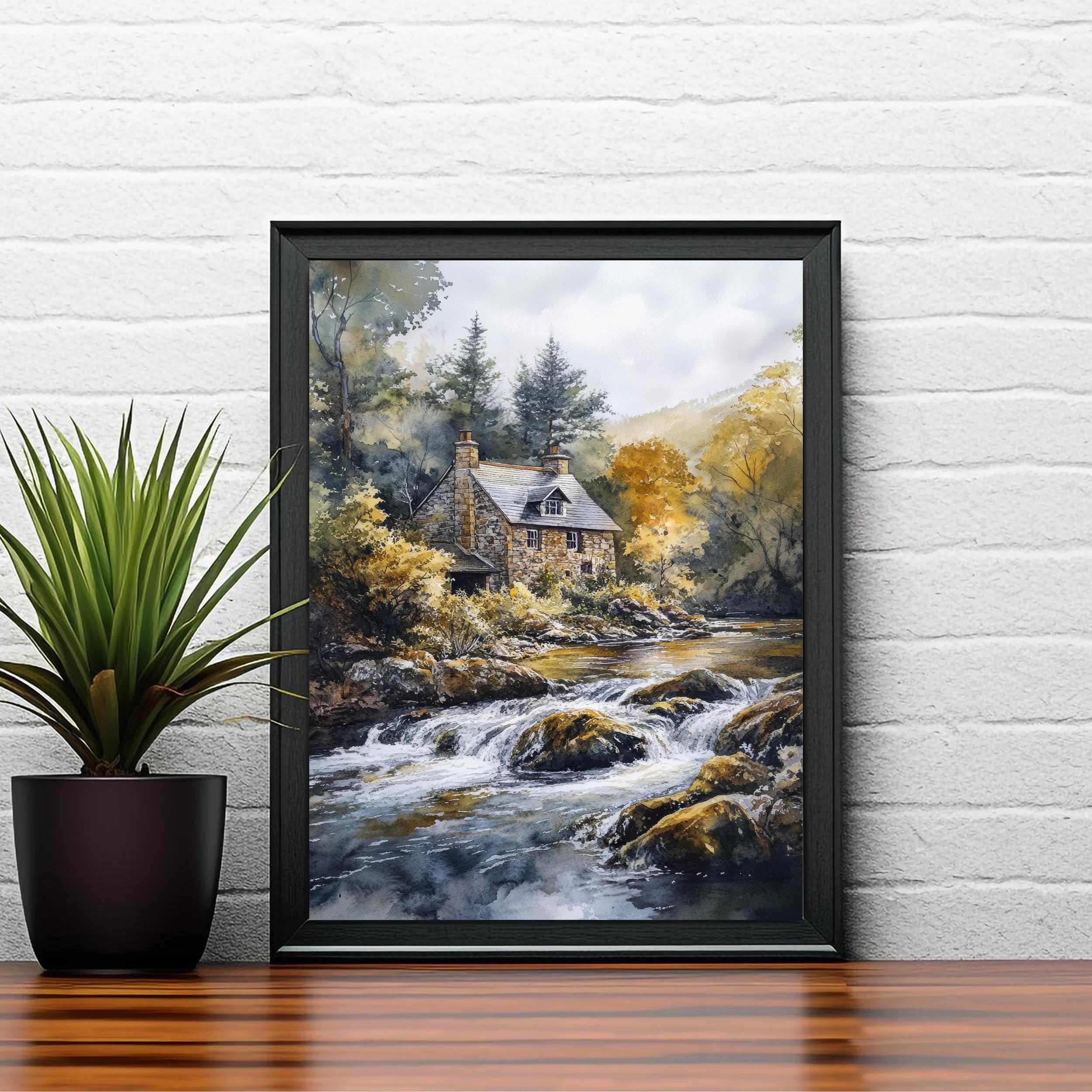 Betws-y-Coed Travel Poster North Wales Village Art Betws-y-Coed Print Scenic Mountain Village Decor Gift for Wales Lovers