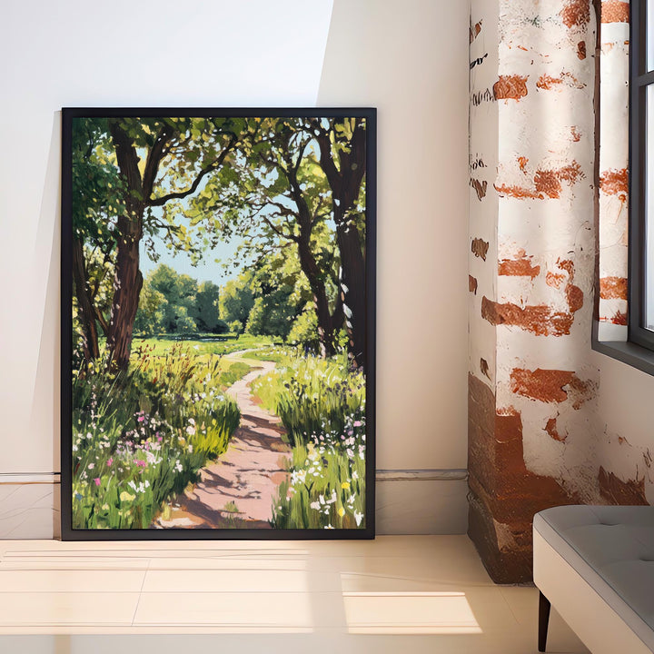 Hampstead Heath Watercolor Painting London Park Art Print Hampstead Heath Pond Scenic Wall Decor Gift for London Lovers