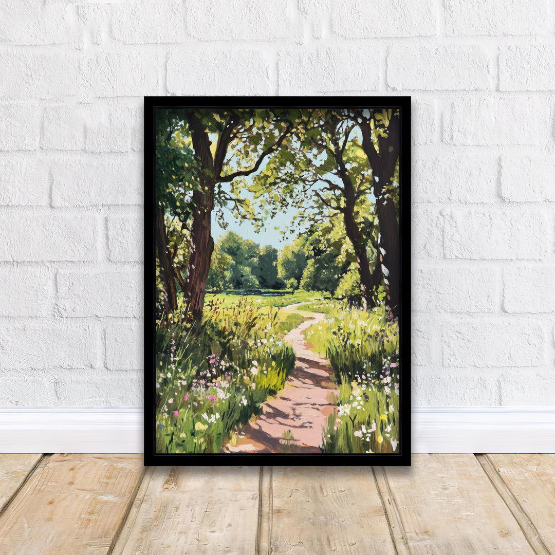 Hampstead Heath Watercolor Painting London Park Art Print Hampstead Heath Pond Scenic Wall Decor Gift for London Lovers