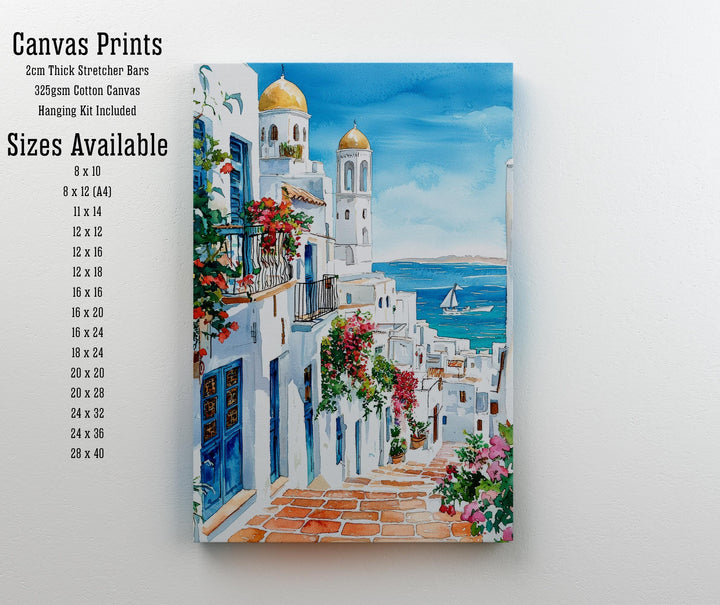 Tunisia Watercolor Painting Tunisia Village Art Print North Africa Decor Gift for Travel Lovers