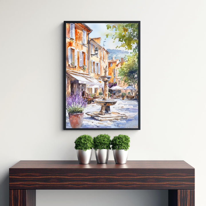 Aix-en-Provence Watercolor Art Print French Cityscape Painting Provence France Travel Decor Francophile Gift