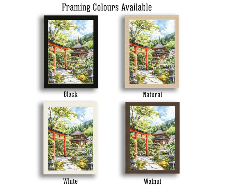 Kyoto Japan Watercolor Art Print, Cherry Blossom Painting, Gion District Wall Decor, Japanese Travel Gift