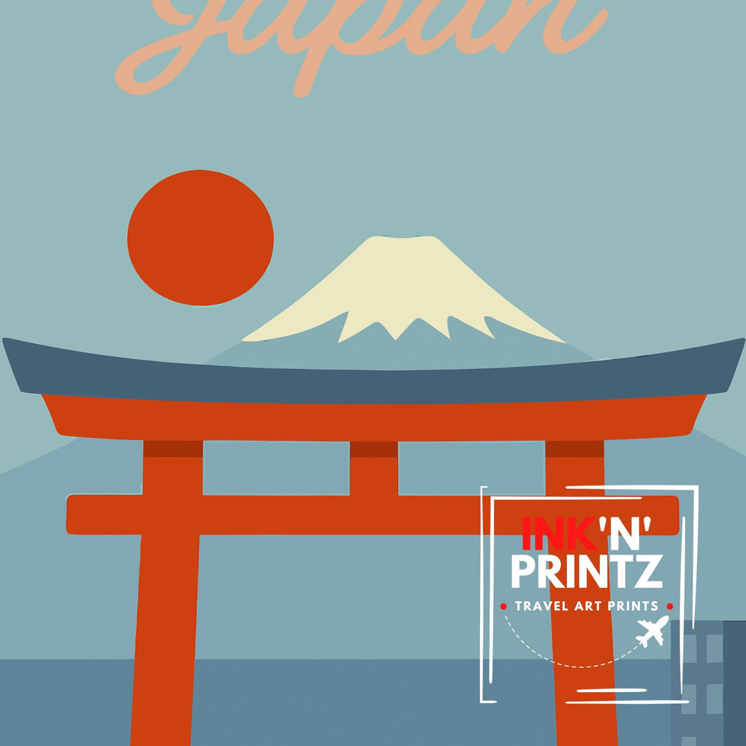 Tokyo Vintage Travel Poster Tokyo Wall Art Tokyo Print Scenic Japanese City Art Gift for Japan Lovers Wanderlust Decor