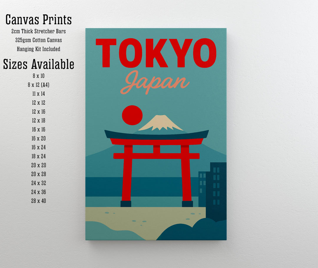 Tokyo Vintage Travel Poster Tokyo Wall Art Tokyo Print Scenic Japanese City Art Gift for Japan Lovers Wanderlust Decor