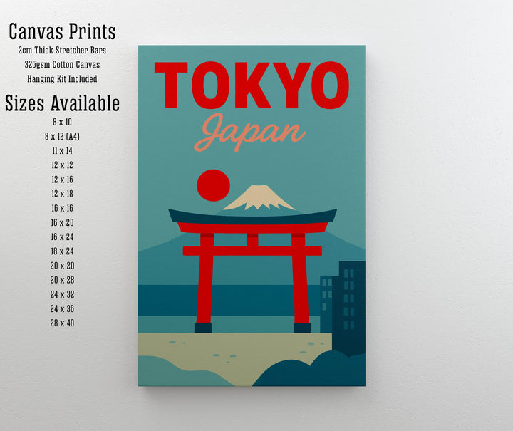 Tokyo Vintage Travel Poster Tokyo Wall Art Tokyo Print Scenic Japanese City Art Gift for Japan Lovers Wanderlust Decor