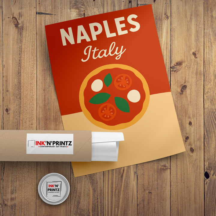 Naples Italy Vintage Travel Poster Naples Wall Art Italy Print Scenic City Art Gift for Italy Lovers Wanderlust Decor