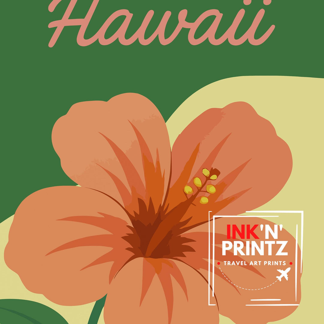 Kauai Vintage Poster Hawaii Beach Art Kauai Print Scenic Coastal Decor Gift for Hawaii Lovers Wanderlust Decor